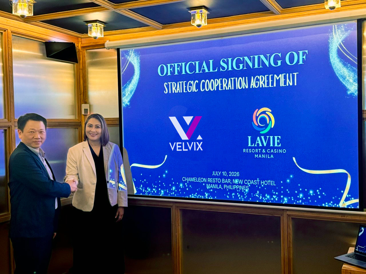 Velvix與菲律賓馬尼拉LaVie度假村暨賭場簽署策略合作協議